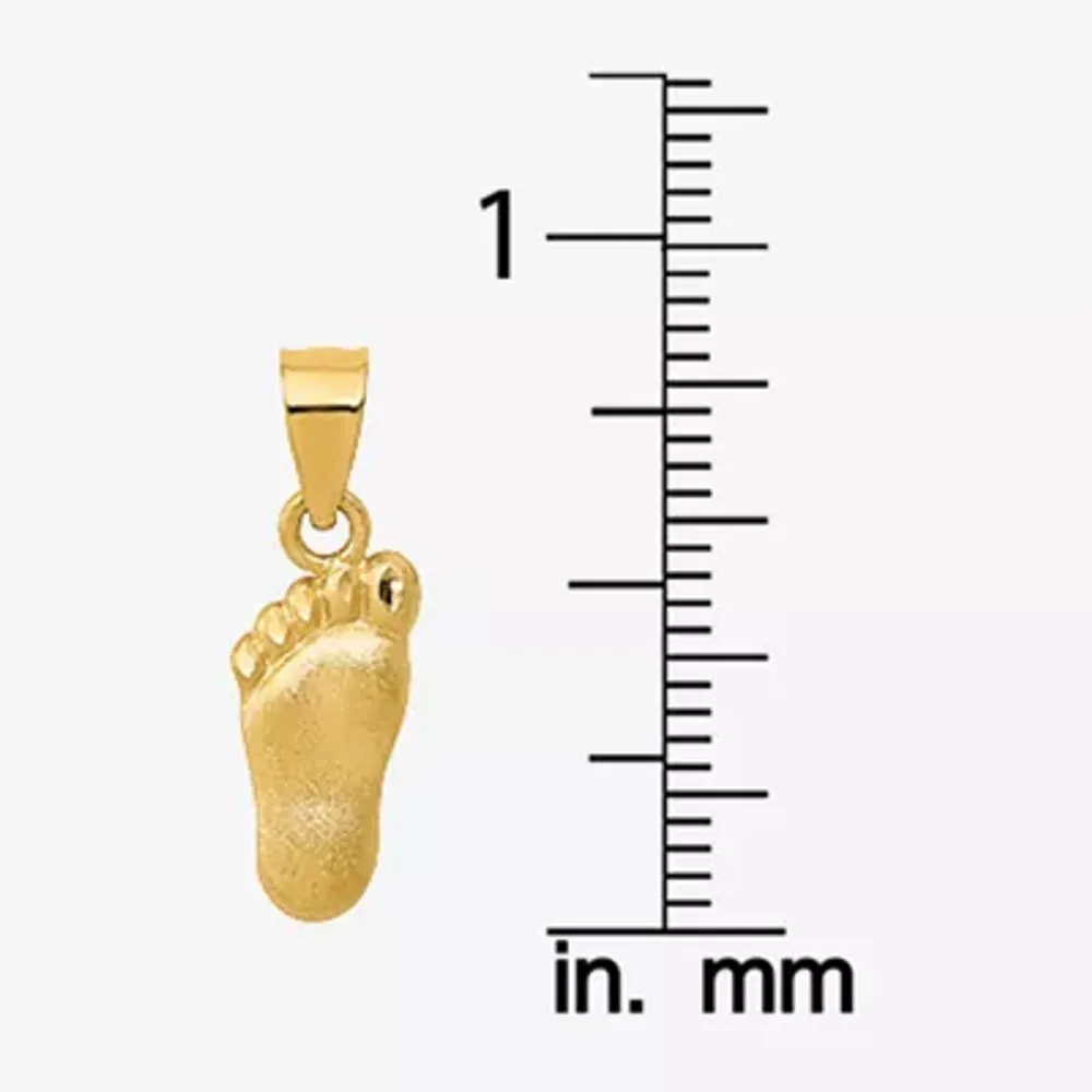 Foot Womens 14K Gold Pendant