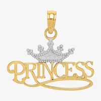 Princess Womens 14K Gold Pendant