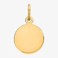 Womens 14K Gold Round Pendant