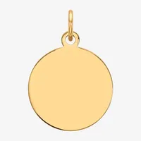 Womens 14K Gold Round Pendant