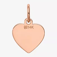 Womens 14K Rose Gold Heart Pendant