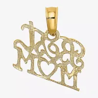 Best Mom Womens 14K Gold Pendant