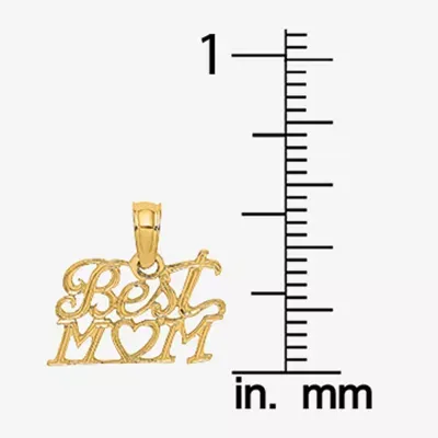 Best Mom Womens 14K Gold Pendant