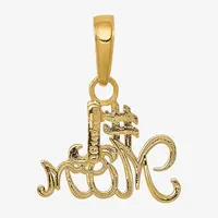 #1 Mom Womens 14K Gold Pendant