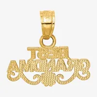 Best Grandma Womens 14K Gold Pendant