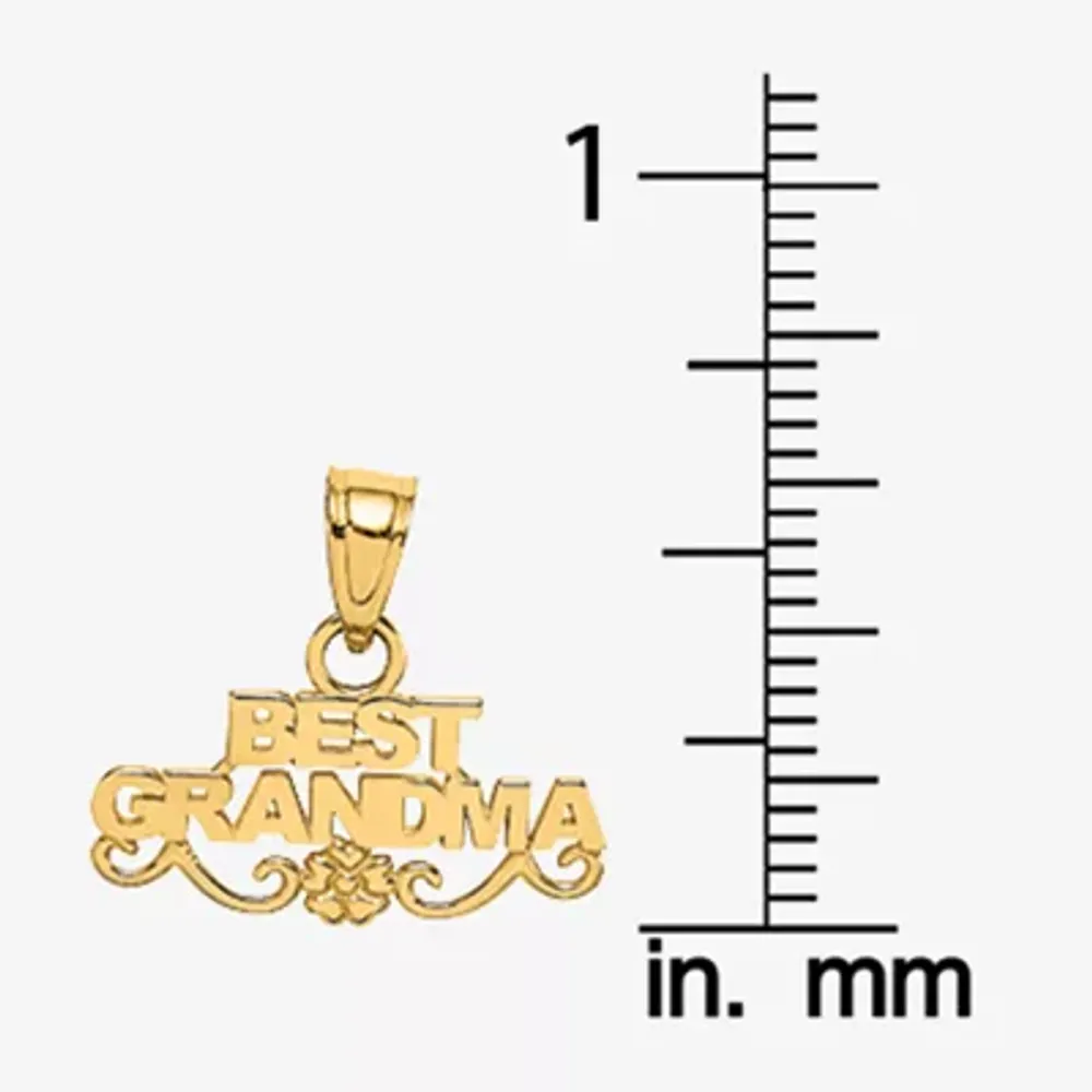 Best Grandma Womens 14K Gold Pendant