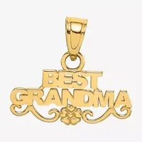 Best Grandma Womens 14K Gold Pendant