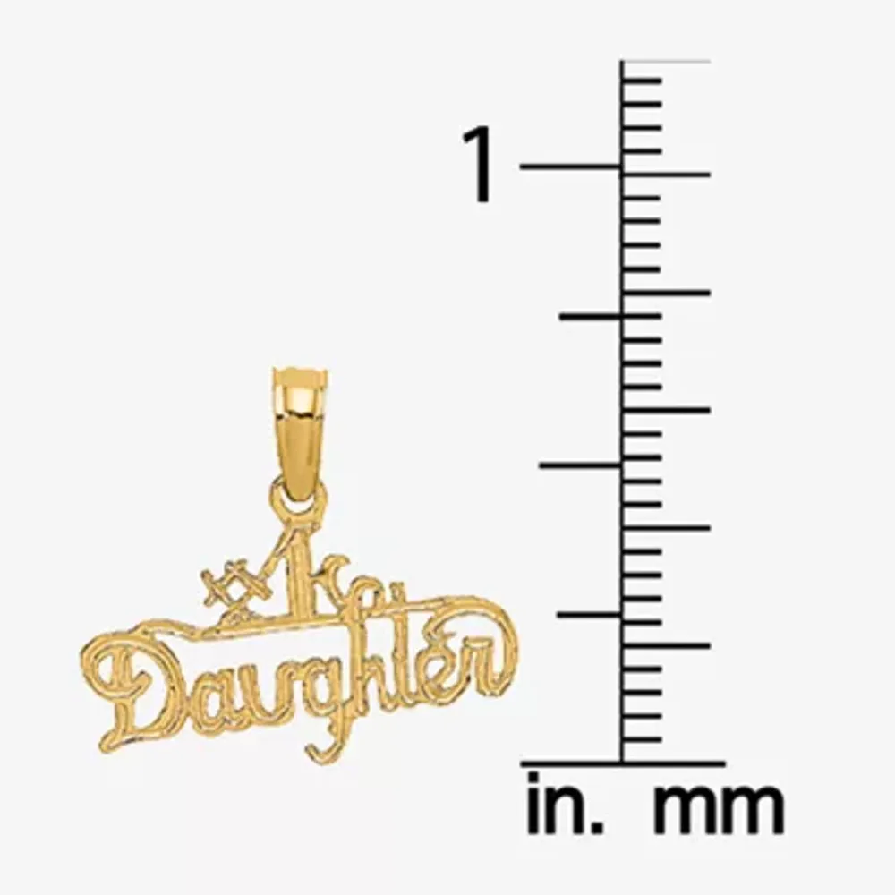 #1 Daughter Womens 14K Gold Pendant