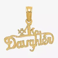 #1 Daughter Womens 14K Gold Pendant