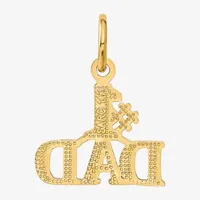 #1 Dad Mens 14K Gold Pendant