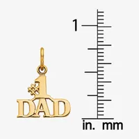 #1 Dad Mens 14K Gold Pendant