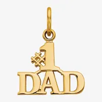 #1 Dad Mens 14K Gold Pendant