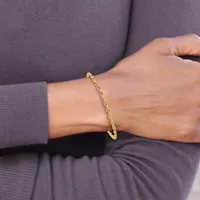 14K Gold Inch Hollow Rope Chain Bracelet