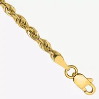 14K Gold Inch Hollow Rope Chain Bracelet