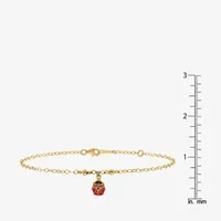 14K Gold 10 Inch Solid Link Ankle Bracelet