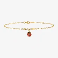 14K Gold 10 Inch Solid Link Ankle Bracelet