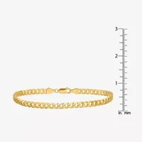 10K Gold Solid Curb Chain Bracelet