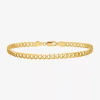 10K Gold Solid Curb Chain Bracelet