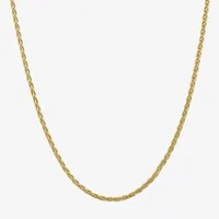 14K Gold Solid Wheat Chain Necklace
