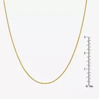 14K Gold Solid Wheat Chain Necklace