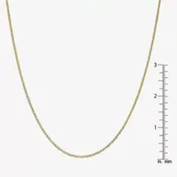 14K Gold Inch Solid Mariner Chain Necklace