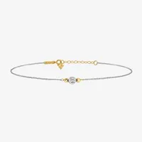 14K Two Tone Gold 9 Inch Solid Rope Ankle Bracelet