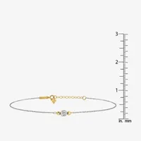 14K Two Tone Gold 9 Inch Solid Rope Ankle Bracelet