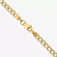 14K Gold Semisolid Curb Chain Necklace