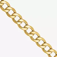 14K Gold Semisolid Curb Chain Necklace