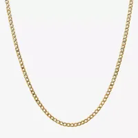 14K Gold Semisolid Curb Chain Necklace