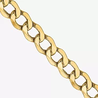 14K Gold Inch Semisolid Curb Chain Necklace