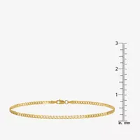 14K Gold Inch Solid Curb Chain Bracelet