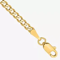 14K Gold Inch Solid Curb Chain Bracelet