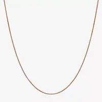 14K Rose Gold 16 Inch Solid Box Chain Necklace