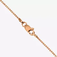 14K Rose Gold Solid Box Chain Necklace