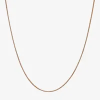 14K Rose Gold Solid Box Chain Necklace