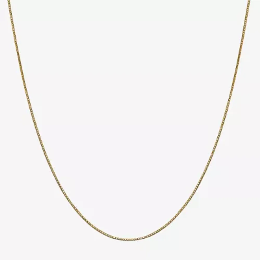 10K Gold Solid Box Chain Necklace