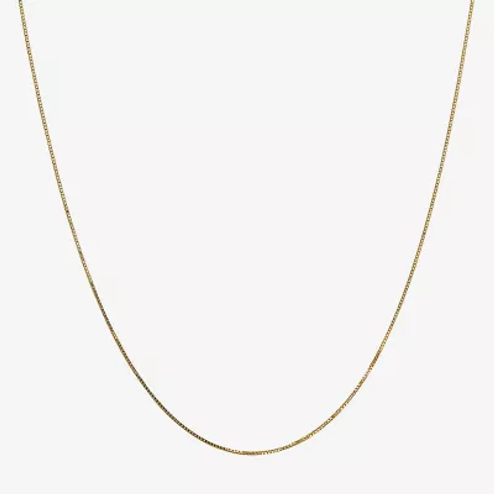 14K Gold 14-30" Solid Box Chain Necklace