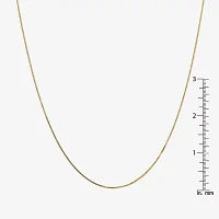 14K Gold 14-30" Solid Box Chain Necklace