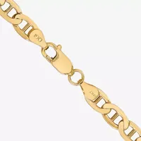 14K Gold Solid Mariner Chain Necklace