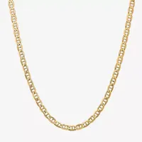 14K Gold Solid Mariner Chain Necklace
