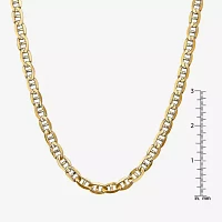 14K Gold Solid Mariner Chain Necklace