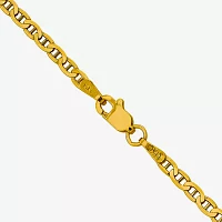 14K Gold Solid Mariner Chain Necklace