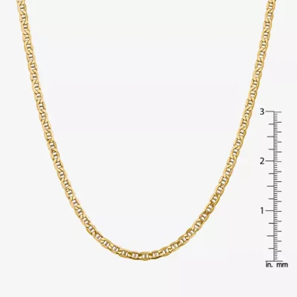 10K Gold Semisolid Mariner Chain Necklace