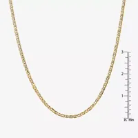 10K Gold Solid Mariner Chain Necklace