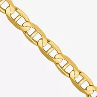 10K Gold Solid Mariner Chain Necklace