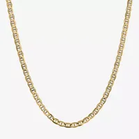 10K Gold Solid Mariner Chain Necklace