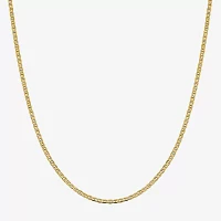 10K Gold Solid Mariner Chain Necklace