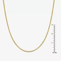 10K Gold Solid Mariner Chain Necklace