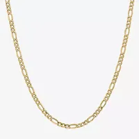 10K Gold Inch Semisolid Figaro Chain Necklace